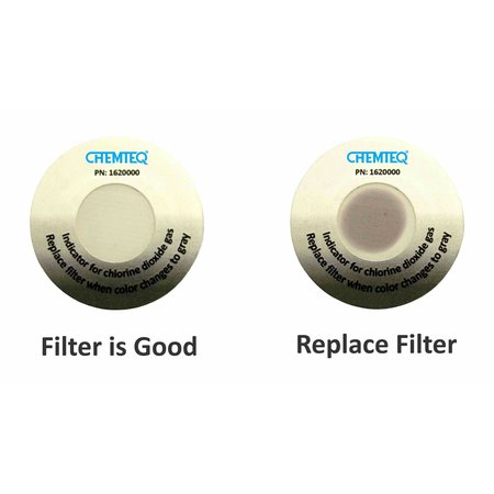 CHEMTEQ Filter Change Indicator Sticker for Chlorine Dioxide Gas 162-0000